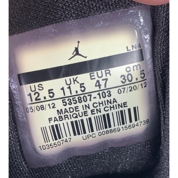 2012 Nike Jordan CP3 VI - White/Sport Red-Black-Game Royal Mens Sz 12.5 Athletic - Picture 10 of 10